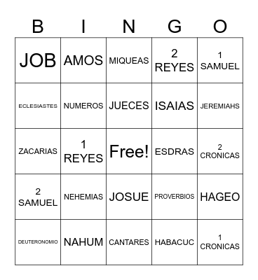 ANTIUGO TESTAMENTO Bingo Card