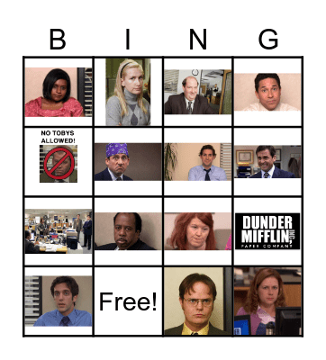 THE OFFICE Bingo Card