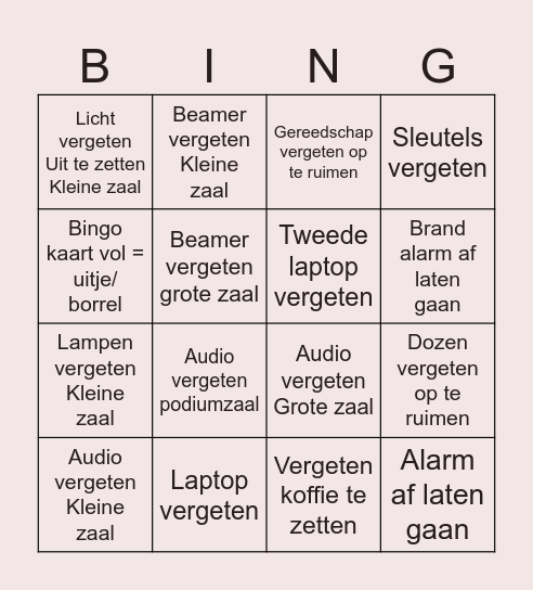 Sanders vergeet bingo!! Bingo Card