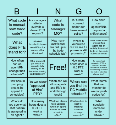 WFM Bingo! Bingo Card