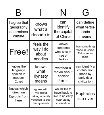 Find Someone Who Bingo Card