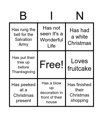 Get to Know Me Bingo Card