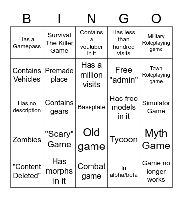 Super Place Roulette Bingo Card