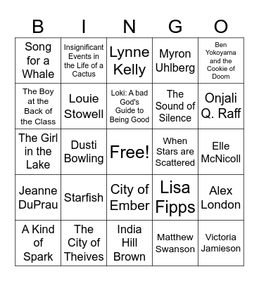 BOOK BOWL Bingo Card