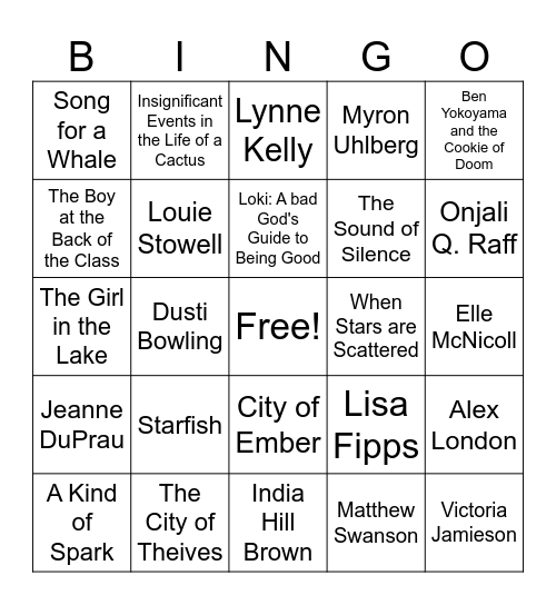 BOOK BOWL Bingo Card