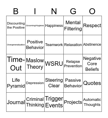 WSRU BINGO Card