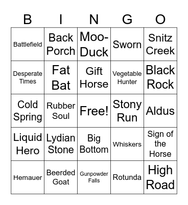 2024 Brewery Closures Bingo Card