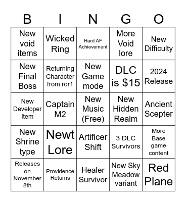 ROR2 DLC Bingo Card