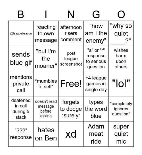 Nathan in gigas Bingo Card