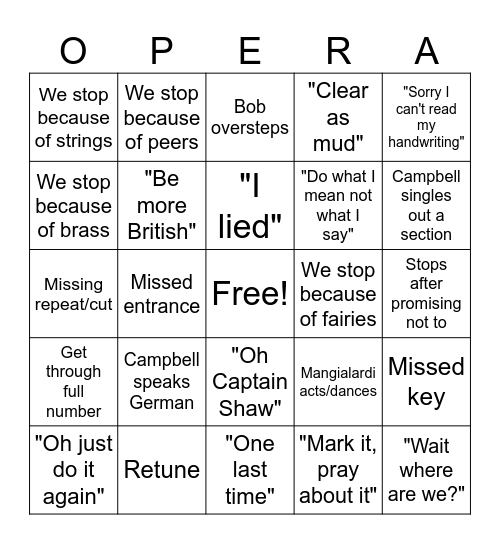 Sitzprobe/Tech Bingo! Bingo Card