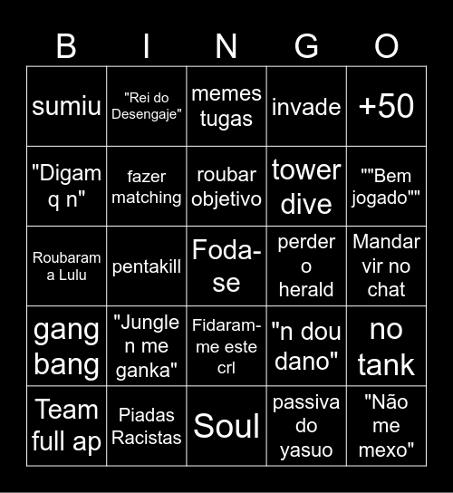 Bingo Lel Bingo Card