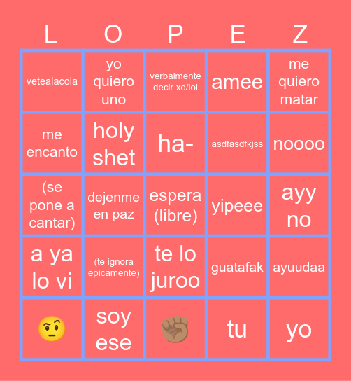 Andrea starter pack Bingo Card