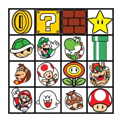 Mario Bingo Card