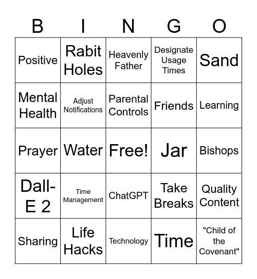 Exciting Technology Bingo Card