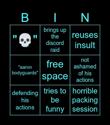 Claim 3x3 BINgo Card