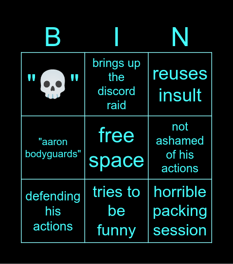 Claim 3x3 BINgo Card