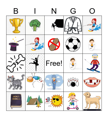 Round Rock Younger Kids Bingo Card