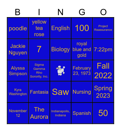 5-in-a-Rho Bingo Card