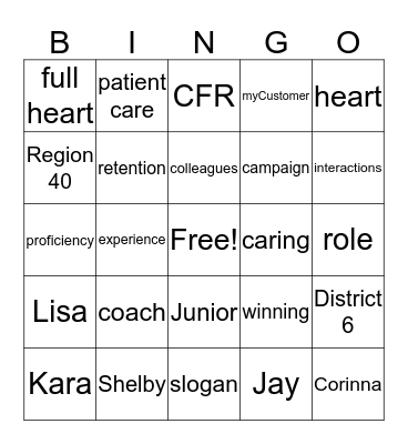 Leading With Heart Bingo Card