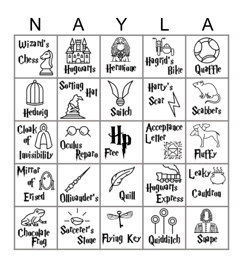 NAYLA BIRTHDAY PARTY Bingo Card