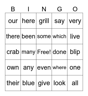 SHINE/ Layer 2 Phonics First Review Bingo Card