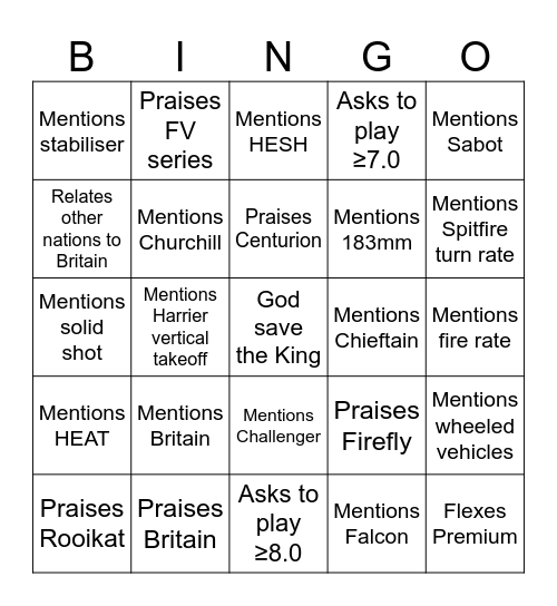 Monerery Bingo Card