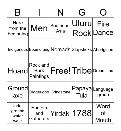 Boomerang Bingo