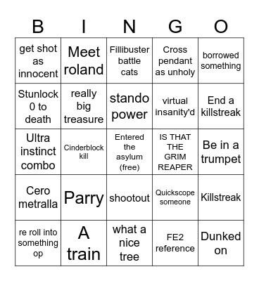 Item asylum bingo Card