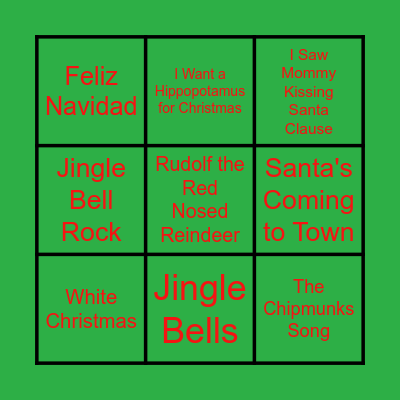 Christmas Song Bingo - Simple Bingo Card