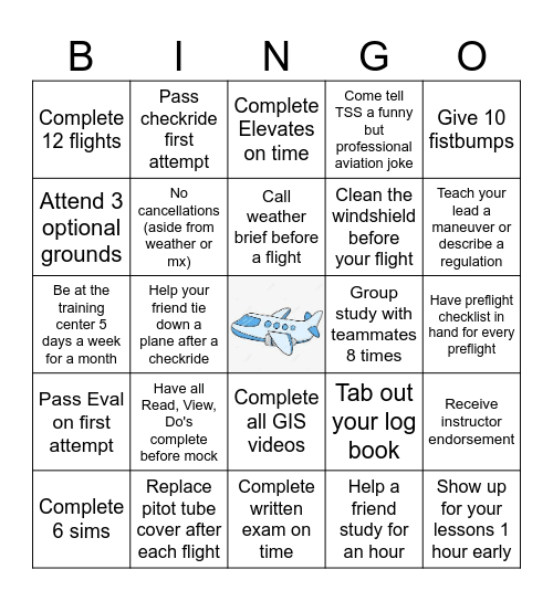 CXO Bingo Card