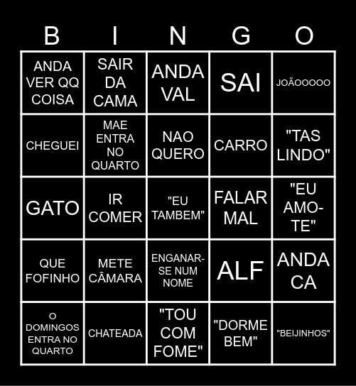 SABINGO BINGO Card