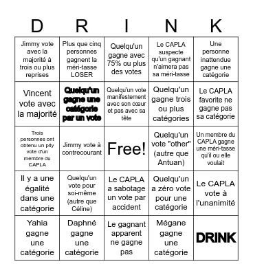 Gala méritas 2023 Bingo Card