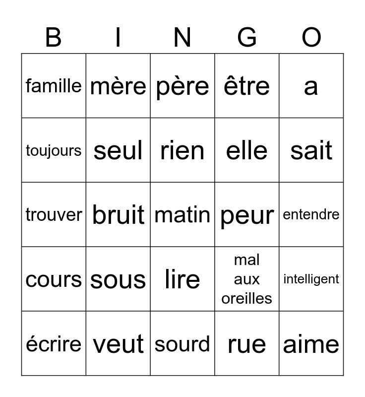 Rhumus Paris Bingo Card Rhumus Paris Bingo Card