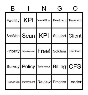 Heather Bingo Card