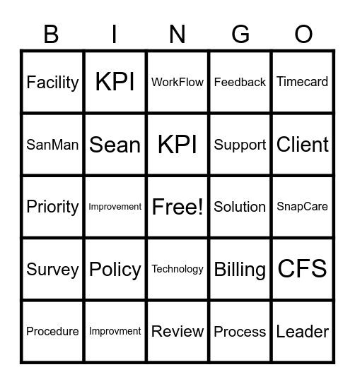 Heather Bingo Card