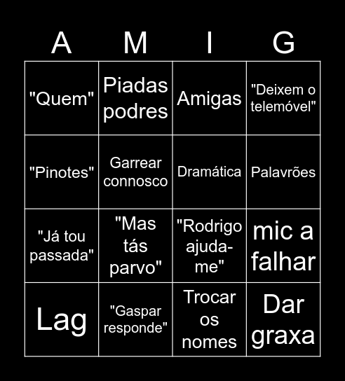 Amiga's bingo Card