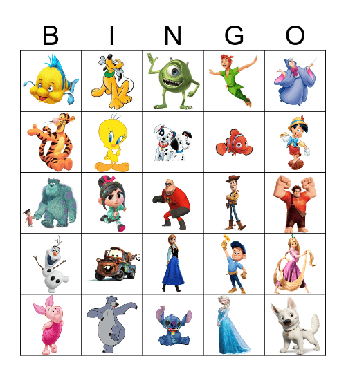 Disney Bingo Card