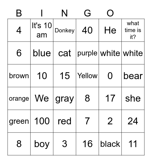 Dice Bingo Sheet Bingo Card