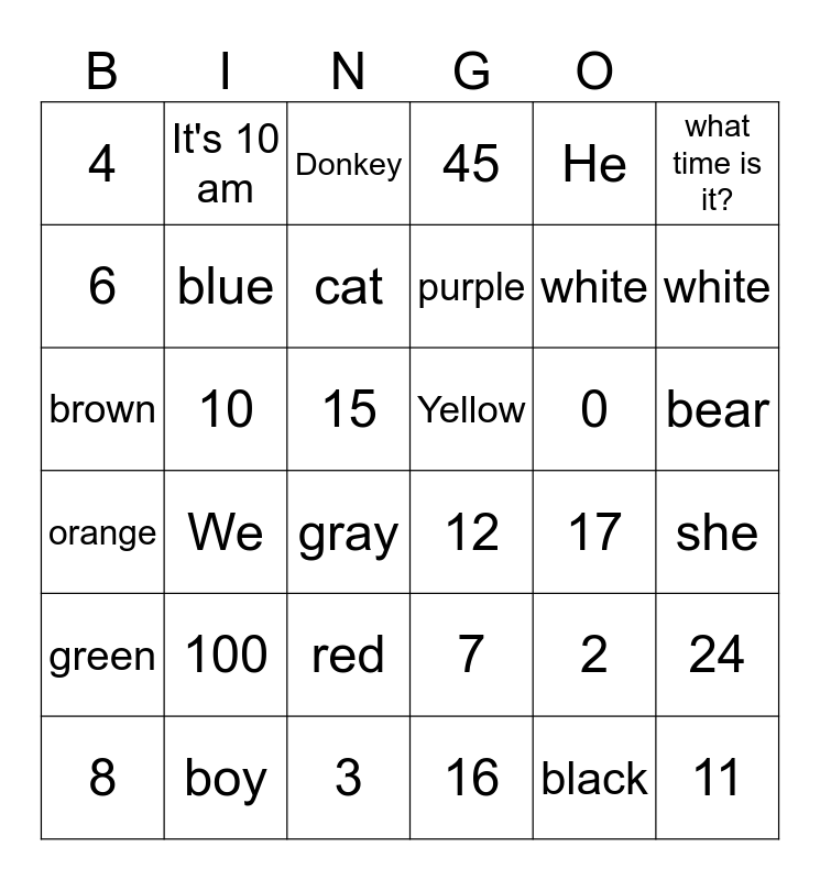 Dice Bingo Sheet Bingo Card