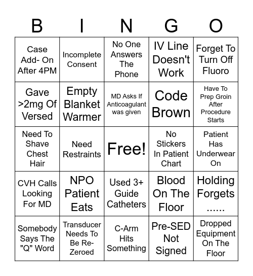 Mr. Bones Bingo Card