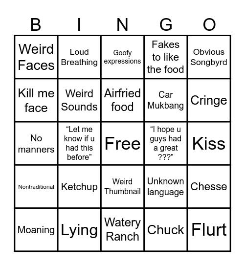 Songbyrd Bingo Card