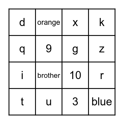Sign Language Bingo! Bingo Card