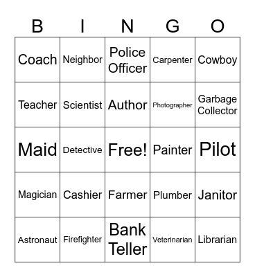 Who Bingo Card