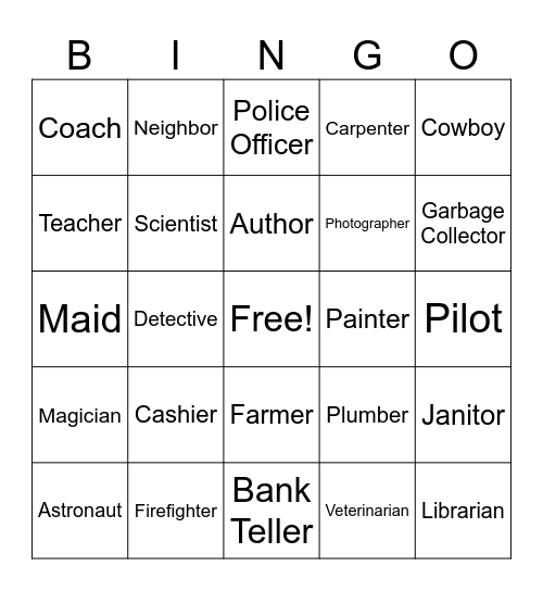 Who Bingo Card