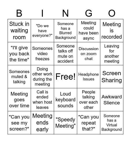 Billing and Payments Bingo Card