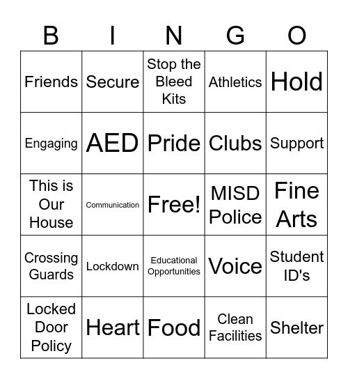 Satisfaction & Safety Bingo Card