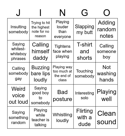 Henry Bingo Card