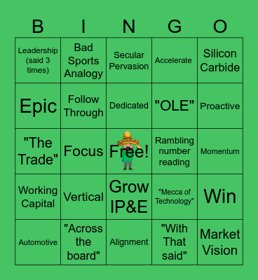 AMER Town Hall Bingo Card
