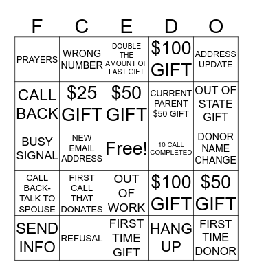 MAKE A DIFFERENCE Bingo Card