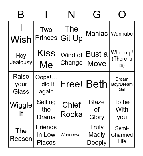 Kitchen Sink 2 Bingo Card